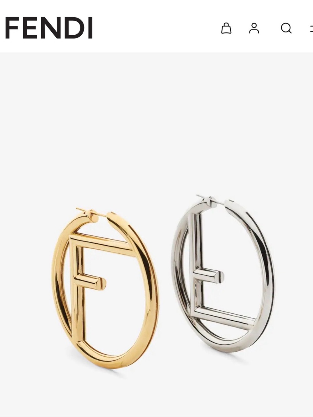 Fendi F is Fendi Mismatched Hoop Earrings
